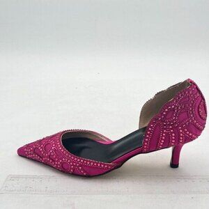 XYD Women's Pumps, Elegant Pointed Toe, D'Orsay Kitten Low Heels, Rhinestone